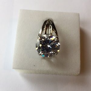 18K White gold filled 4 CARAT CUBIC ZIRCONIA RING